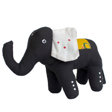 Load image into Gallery viewer, Black Elephant Stuffed Animal